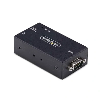 Image of StarTech.com 1 Port Serial to Ethernet Adapter, IP Device Server For Remote RS232 Devices, Wall/DIN Rail, LAN DB9