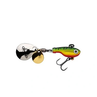 Image of Berkley Pulse Spintail, Jig Lure with Spinner Blade &amp; Fusion Treble Hook Long Casting Hard Bait for Perch, Trout, Pike, Unisex,Firetiger, 5g 50mm