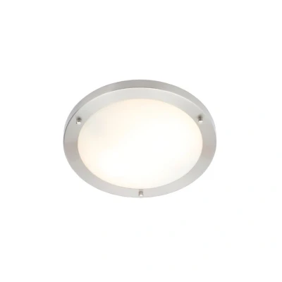 Image of Spa 310mm Delphi Flush Ceiling Light Opal Glass and Satin Nickel