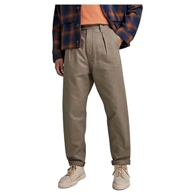 Image of G STAR RAW Men&#039;s Unisex Pleated Chino Relaxed, Brown (turf D20147 D190 273), 29W / 30L