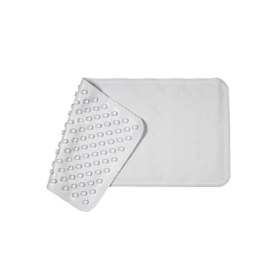 Image of Croydex Rubagrip Bath Mat Non Slip Anti Mould for Inside or Shower, Natural Rubber, Machine Washable, Easy to Clean, Bacterial, Secure Grip Suction Cups, Resistant
