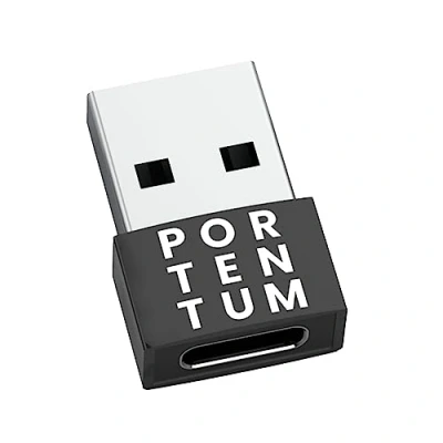 Image of PORTENTUM USB C to Adaptor 480 MB Speed Premium Zinc Allow with High Heat Resistance adapter Black