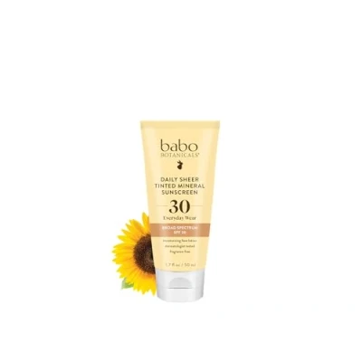 Image of BABO Daily Sheer Tinted Facial Mineral Sunscreen SPF 30 1.7 fl oz (50 ml)