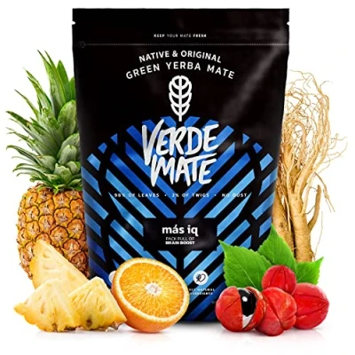 Image of Verde mate green Mas IQ 0.5kg Aromatic yerba with herbs and fruits tea Mild taste Natural caffeine from Brazil Air dried 500g