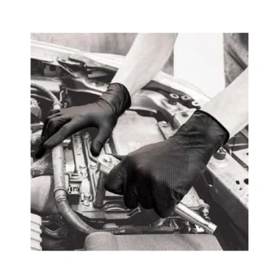 Image of Bodyguards GL1002 Finite Black Nitrile Gloves, 8/Medium, (Pack of 100)