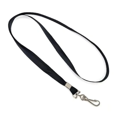 Image of Black Lanyard Neck Strap for ID Card Badge Holder Rotating Metal Lobster Clip Keys Key Ring