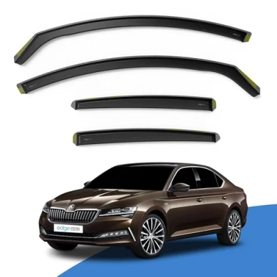 Image of Edgevisors Wind Deflectors Set Fits: SKODA Superb MK3 2015 2023 5 Door Liftback/Hatchback 4pc