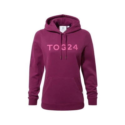 Image of TOG24 Magdalen Womens Overhead Hoody Purple Berry Cotton Size 10 UK