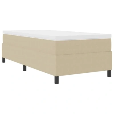 Image of vidaXL Modern Light Green Grey Bed Frame 100 x 200 cm Engineered Wood Bedroom Furniture with Matte Finish