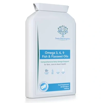 Image of Omega Balanced 3, 6 &amp; 9 Fish Oil 1000mg, 90 Capsules High Strength EPA DHA Formula derived from Flaxseed with Added Vitamin E in Easy to Swallow Soft Gel