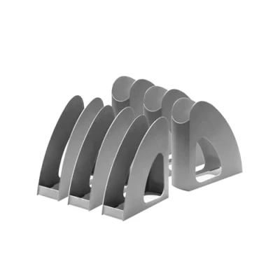 Image of HAN Re Loop 16218 991 Magazine File 6 Pieces Environmentally Friendly 100% Recycled Modern Young Design for DIN A4/C4 Documents Dark Grey