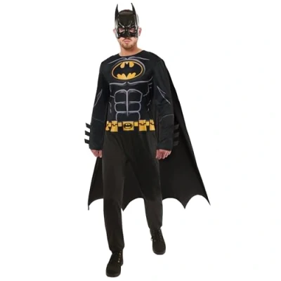 Image of Rubie&#039;s R1001606M Batman Adult Costume Fancy Dress, Black, M