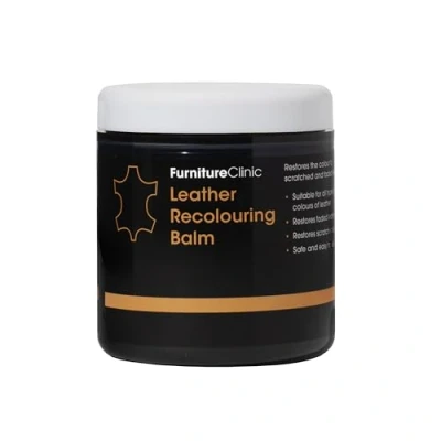 Image of Furniture Clinic Leather Recolouring Balm Colour Restorer for Sofas, Repair Faded &amp; Scratched Upholstery, Car Seats, Shoes and Clothing 16 Colours (Black)