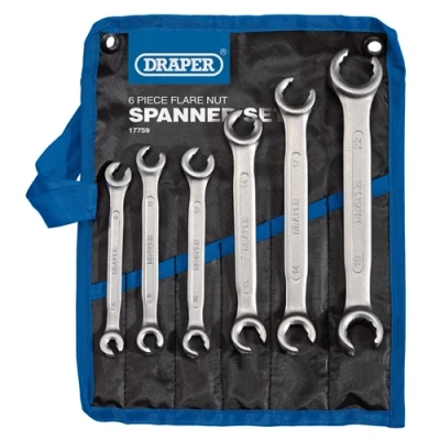 Image of Draper Flare Nut Spanner Set (6 Piece)
