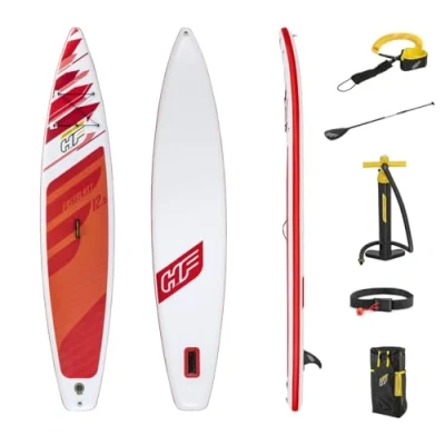 Image of Bestway Hydro force SUP, Fastblast Tech Set Stand Up Paddle Board with Hand Pump and Travel Bag, 12 ft 6