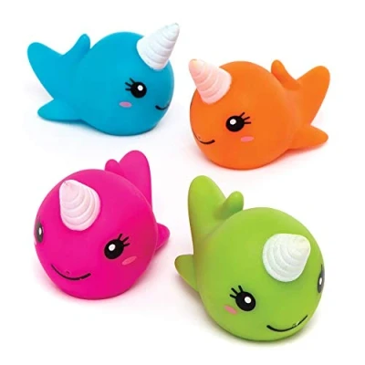 Image of Baker Ross AW492 Unicorn Whale Water Squirters (Pack of 4), Assorted, Small