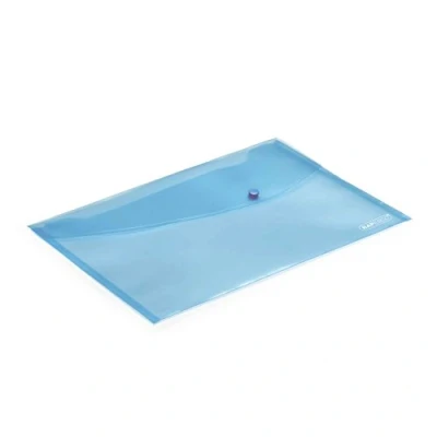 Image of Rapesco 0691 Popper Wallets, A4+ / Foolscap, Transparent Pastel Blue, Pack of 5