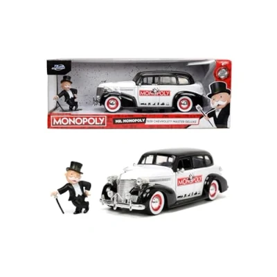 Image of JADA TOYS Monopoly Mr &amp; 1939 Chevrolet Master Deluxe 1:24