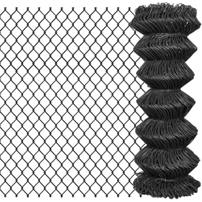Image of vidaXL Chain Link Fence Steel 15x1 m Grey