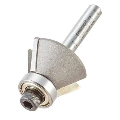 Image of Trend Professional Bevel Trim Router Cutter, 27mm Diameter, 9mm Length, 45 Degree, 1/4 Inch Shank, Tungsten Carbide Tipped, 46/6BX1/4TC