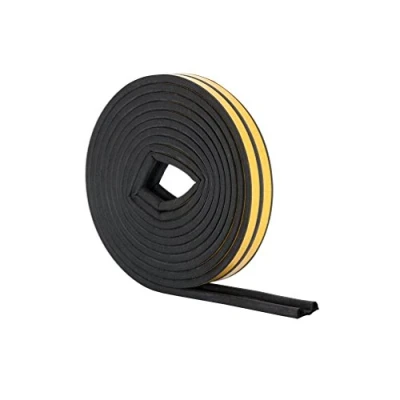 Image of Stormguard 05SR034005MBL EPDM &#039;P&#039; Profile Self Adeshive Rubber Draught excluder 5M Black