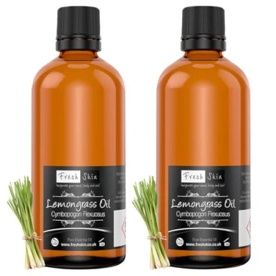 Image of Freshskin Beauty LTD Lemongrass Essential Oil 200ml (2 x 100ml) 100% Pure &amp; Natural Oils