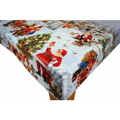 Image of Karina Home Christmas Scene 1 PVC Vinyl Oilcloth Tablecloth (300cm x 140cm)