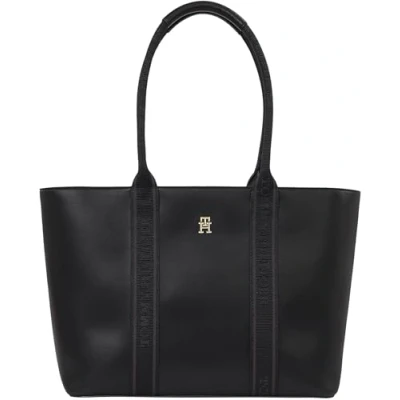 Image of Tommy Hilfiger Logotape TOTE Handbag, Women&#039;s, Size: One Size, Black