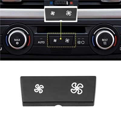 Image of TTCR II A/C Climate Control Panel Fan Speed Button Cover, Compatible with BMW 1 Series E81/E87/E88/E82, 3 E90/E91/E92/E93, X1 E84X3 F25, X4 F26(NOT FIT for ALL X3 F25/ F26 Series.)(1 PCS)