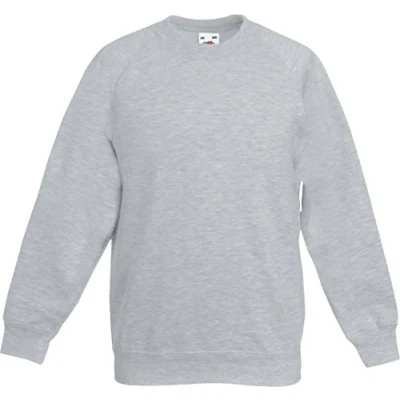 Image of Fruit of The Loom Childrens Raglan Sleeve Sweatshirt Bottle Green 5 6