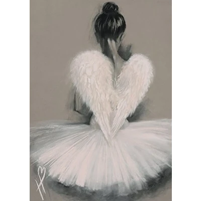 Image of The Art Group &quot;Hazel Bowman Angel Wings Canvas Print, Cotton, Multi Colour, 1.80 x 85.00 120.00 cm