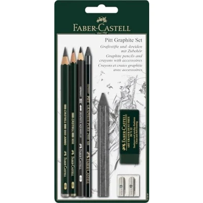 Image of Faber Castell PITT Graphite Master Set,Grey,7 Piece Set