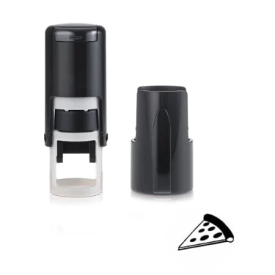 Image of Pizza Stamp Loyalty Card Stamper Self Inking Black Ink Approx. 11mm