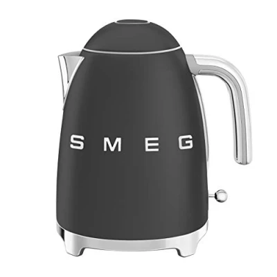 Image of Smeg 50’s Style Jug Kettle, Soft Opening, 360 Swivel Base, Anti Slip Feet, 300W, 1.7L, Matte Black