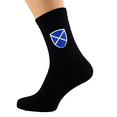 Image of GTR Scottish Shield Flag Design Socks Adult size UK 6 12 Euro 39 46 (X6N075)