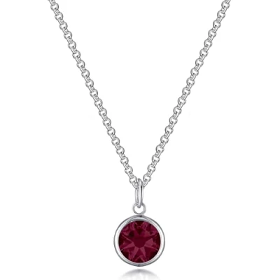 Image of Philip Jones Red Crystal Necklace Created with Zircondia® Crystals