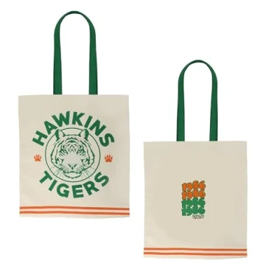 Image of Cinereplicas Stranger Things Hawkins Tigers Tote Bag 42 * 38cm Official License, Tigers, 42*38cm
