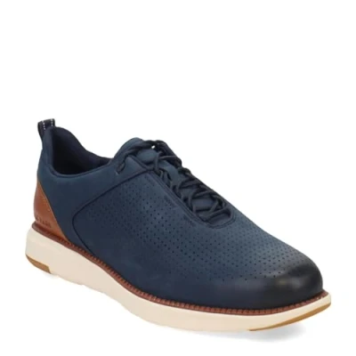 Image of Cole Haan Men&#039;s Grand Atlantic Sneaker, Navy Blazer Nubuck/British Tan/Birch, 12 UK