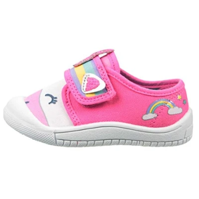 Image of WILLIAM LAMB Unicorn Chunky Girls Trainers Pink 7 Child UK