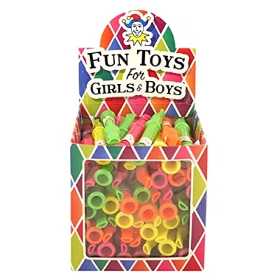 Image of Henbrandt 60 x Children&#039;s Plastic Recorder / Penny Whistle Assorted Colours Wholesale Bulk Buy