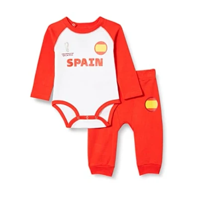 Image of Official FIFA World Cup 2022 Long Sleeve Baby Grow &amp; Pants Set, Baby&#039;s, Spain, 3 6 Months