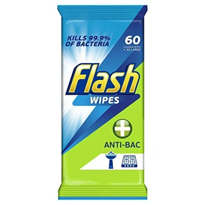 Image of Flash Antibacterial Cleaning Wipes Pack of 60