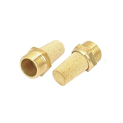 Image of sourcingmap 3/8BSP Thread Brass Pneumatic Air Exhaust Muffler Filter 2pcs