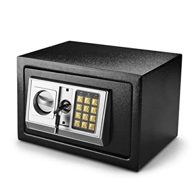 Image of Flexzion Digital Electronic Safe Box Keypad Lock Security Cabinet with Hidden Wall Mount Anchoring 2 Keys For Gun Money Cash Deposit Jewelry Passport Valuable Home Office Hotel (12&quot;x8&quot;x8&quot;)