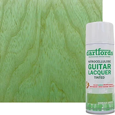 Image of dartfords Emerald Green Nitrocellulose Guitar Lacquer 400ml Aerosol