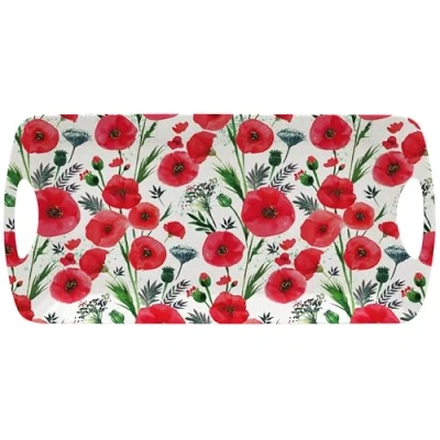 Image of The Leonardo Collection Finola Stack Poppy Tray Medium for Serving Dishes Trays Kitchen Accessories Lovely Platter Food &amp; Tea