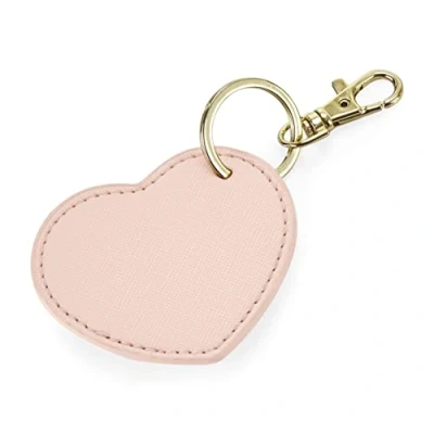 Image of BagBase BG746 Boutique Heart Key Clip Soft Pink