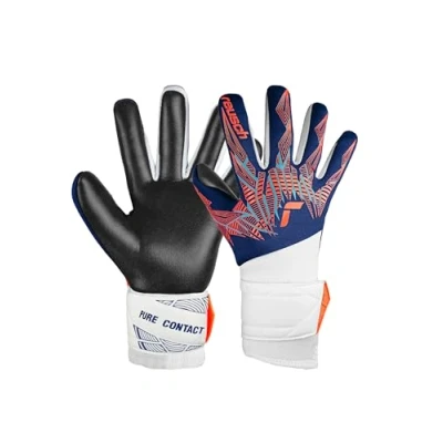 Image of Reusch Pure Contact Silver Junior Goalkeeper Gloves for Children with Neoprene Backhand and Strong Grip, 5