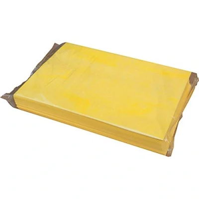 Image of Pack of 100 Translucent Yellow Edible Wafer Paper (Rice Paper) Sheets Full A4 Size by CDA PRODUCTS LTD Great for Making Decorations and Toppers