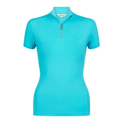 Image of LeMieux Women’s Base Layer Top Short Sleeve Athletic Thermal Shirts Equestrian Apparel &amp; Gear for Horseback Riding (Azure/UK16)